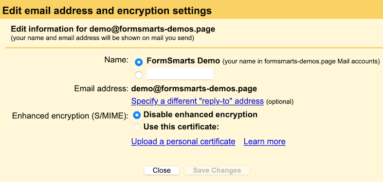 Upload a S/MIME certificate to Gmail